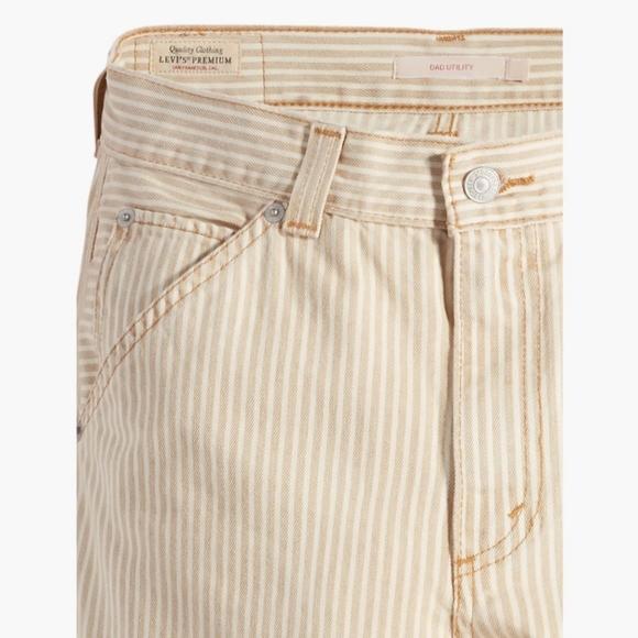 Levi's Premium DAD UTILITY PANTS Jeans Striped/ Size 32x30 - Picture 15 of 15